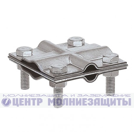 Зажим полоса/пруток - полоса/пруток крестообразный, оцинк.